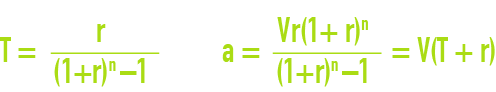 formule : algèbre - arthmétique - amortissements