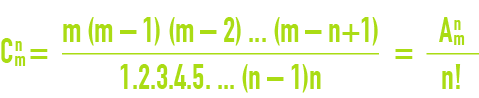 formule : algèbre - arthmétique - combinaisons