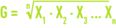 formule : statistiques - moyenne géométrique G