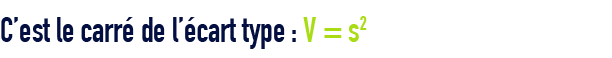 formule : statistiques - variance V