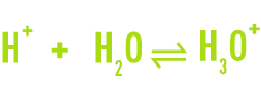 Formule : ionisation - hydroxonium
