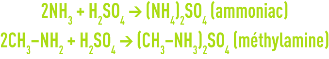formule : la désodorisation - lavage à l’acide sulfurique 