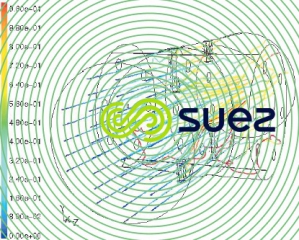 modélisation hydrodynamique réacteur UV – trajectoire micro-organismes