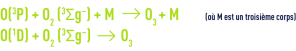 Formule : génération d'ozone - dissociation de l’oxygène moléculaire