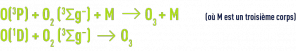 Formule : génération d'ozone - dissociation de l’oxygène moléculaire