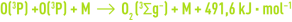 Formule : génération d'ozone - recombinaison des radicaux intermédiaires et décomposition de l'ozone