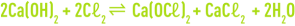 Formule : hypochlorite de calcium - réaction du chlore gazeux avec le lait de chaux