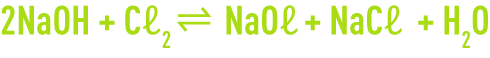 Formule : hypochlorite de sodium - dissolution du chlore gazeux
