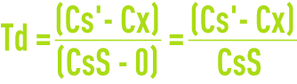 Formule : systèmes aération - coefficient déficit en oxygène