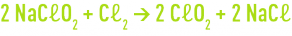 Formule : dioxyde de chlore - oxydation chlorite sodium chlore