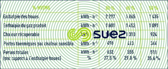 Gazéification bilan thermique fourniture calorifique