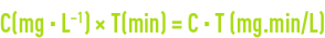 Formule : Conditions d'application des différents réactifs utilisés - facteur C · T