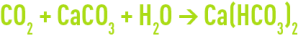 Formule : Reminéralisation par CO2 + calcaire