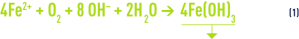 Formule : élimination du fer - rapidité de l’oxydation du fer