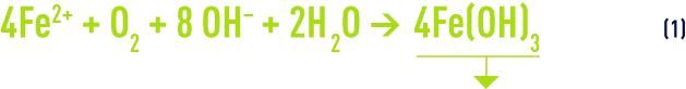 Formule : élimination du fer - rapidité de l’oxydation du fer