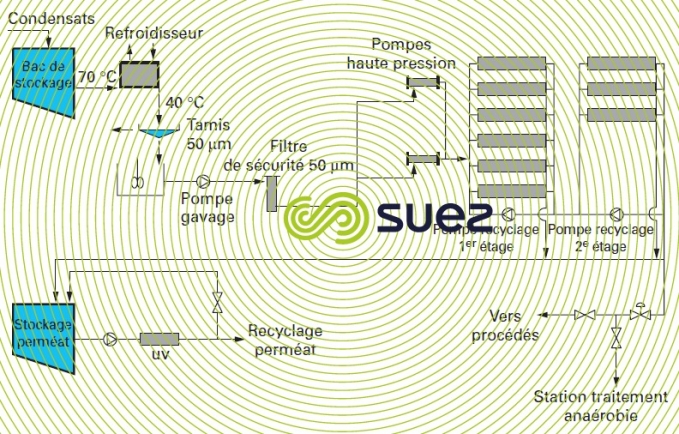 Recyclage condensats amidonnerie