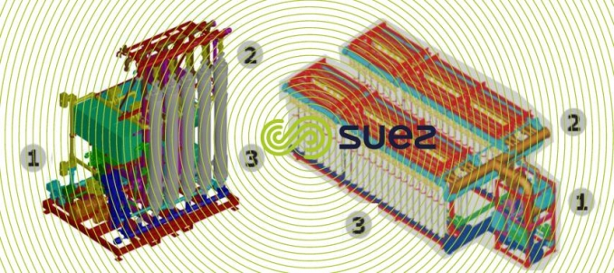 Prétraitement des eaux de mer avec des modules d’ultrafiltration out/in sous pression - Ultramarine Smartrack schema