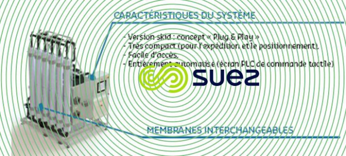 Un système de traitement de l’eau par des modules d’ultrafiltration in/out pressurisées -Ultrazur Smartrack schema